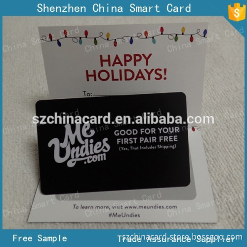 offset printing PVC gift card for VIP, discount gift card with OEM brochure